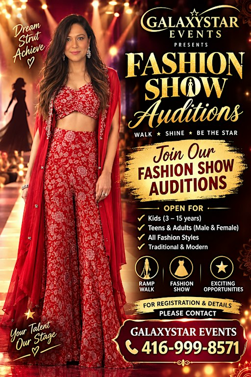 Diwali gala fashion show audition | Dreams Convention Centre