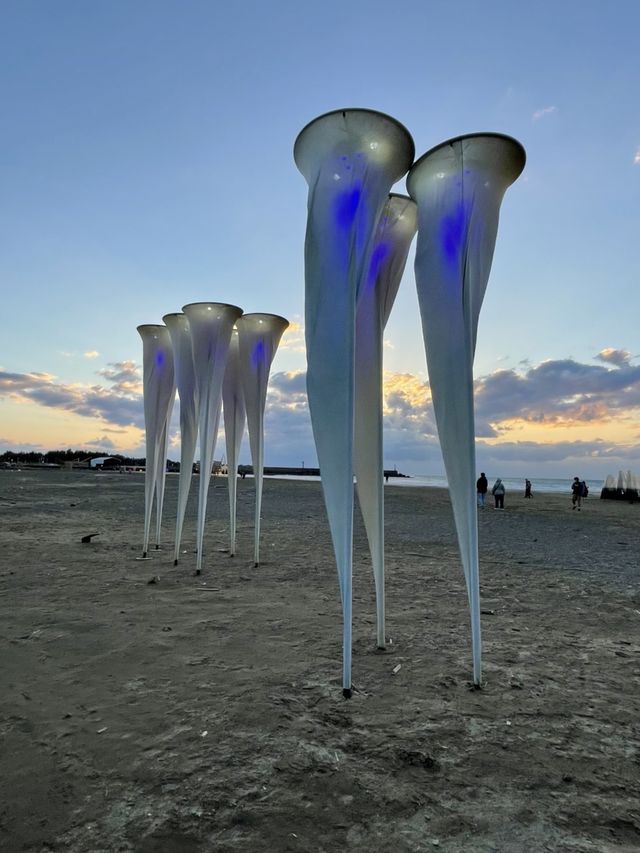 夕陽下格外美的藝術品