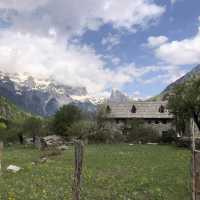 Albanian Alps with beautiful waterfalls 