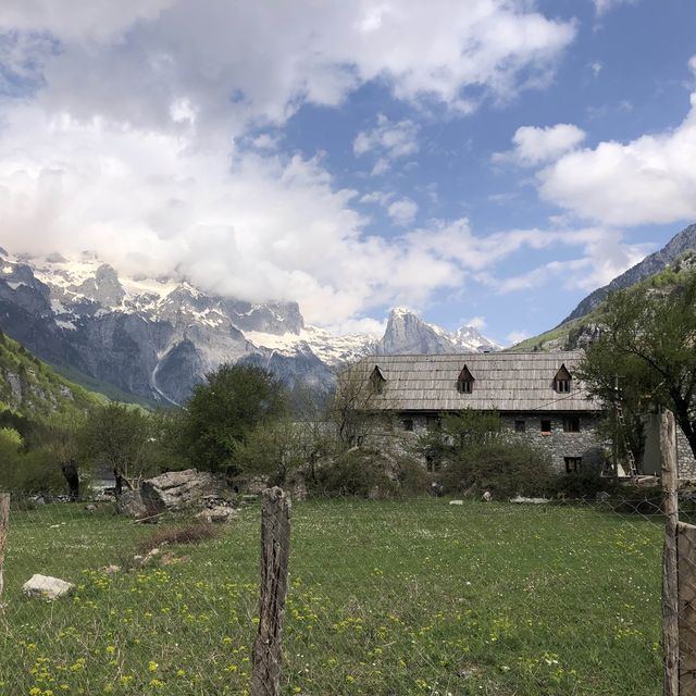 Albanian Alps with beautiful waterfalls 