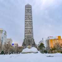 冬の札幌大通り公園の景色