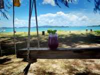 Lovely beach bar at Nina beach camp