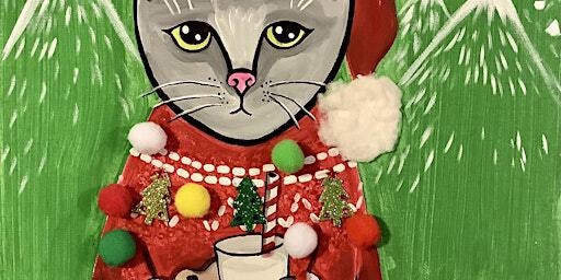 Paint Day for Adults (18+ yrs.)- KITSCHY XMAS KITTY | Kemptville Campus