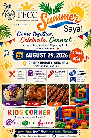 SUMMER SAYA  2026 ( FILIPINO FIESTA ) IN CAMBRIDGE | Cherry Hinton Village Leisure Centre