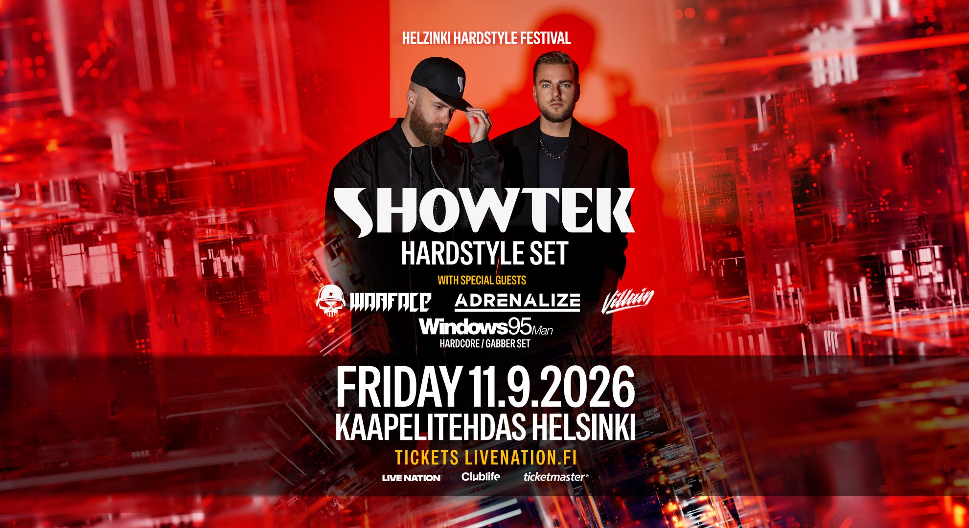 Helzinki Hardstyle Festival 2026 presents: Showtek (Hardstyle Set) 2026 (Helsinki) | Kaapelitehdas