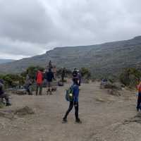 Hiking up Kilimanjaro 
