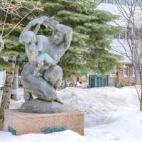 冬の札幌大通り公園の様子