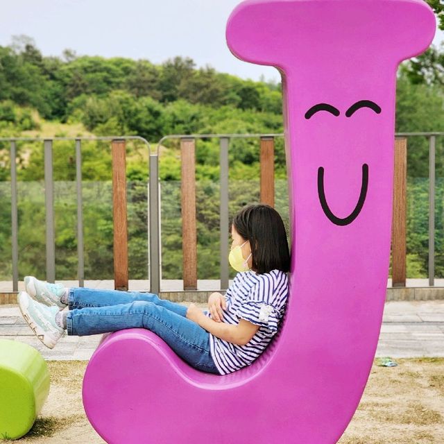 울진 왕피천케이블카의 끝에서 아이와 함께 포토타임!