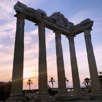 Roman ruins in a beautiful coast town 