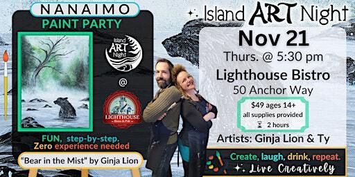 Come Paint at Lighthouse Bistro, with Ginja Lion & Ty! | Lighthouse Bistro & Pub