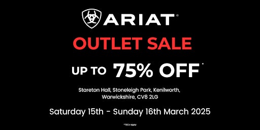 ARIAT OUTLET SALE - STONELEIGH PARK | Stoneleigh Park (Oak Trees Building)