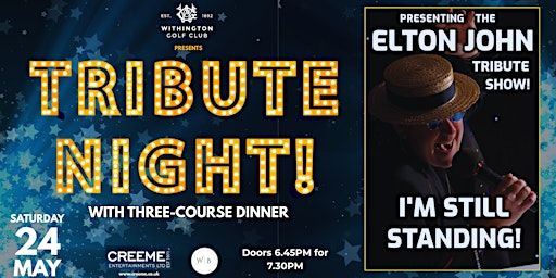 Elton John Tribute Night with 3-course dinner | Withington Golf Club