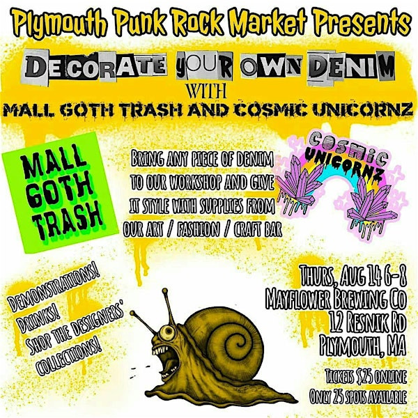 Plymouth Punk Rock Market Presents: Decorate Your Denim Workshop | Mayflower Brewing Company
