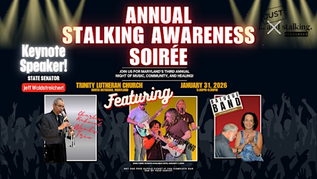 Just Stalking Resources' Annual Awareness Month Soirée | Trinity Lutheran Church