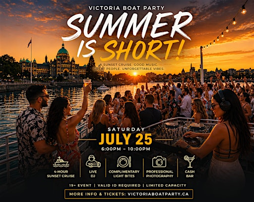 Victoria Boat Party : Summer is Short ! | Coast Victoria Hotel & Marina by APA
