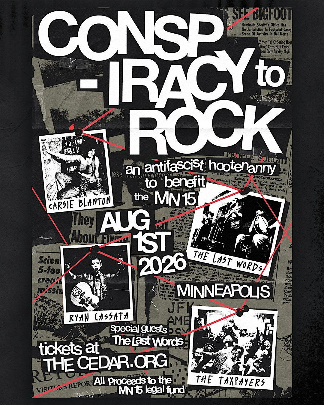 CONSPIRACY TO ROCK: An antifacist hootenanny to benefit the MN 15 | The Cedar Cultural Center
