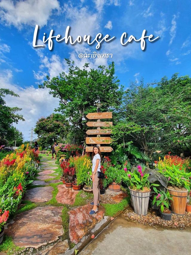 คาเฟ่ที่มีสวนดอกไม้สวยงามมาก🌻💐