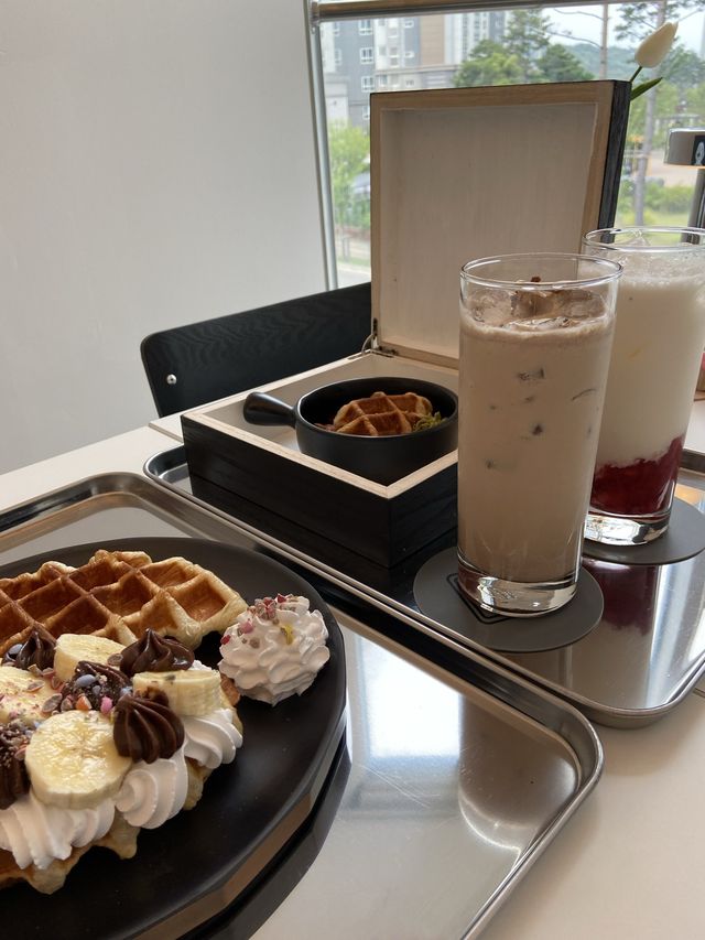 크로플 맛집! 시흥 검은순수!
