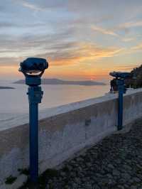 Sunset watching in Fira, Santorini is magical