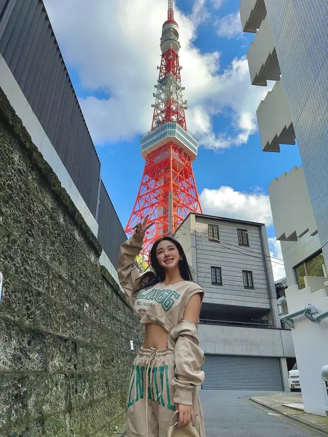 도쿄타워 배경으로 사진찍을수있는 스팟🗼