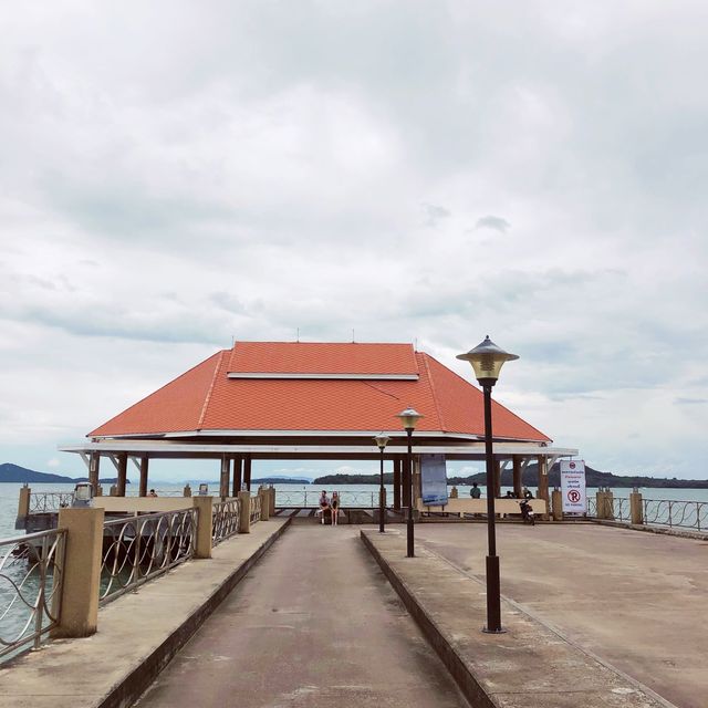 quiet and peaceful pier in old town Koh lanta
