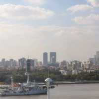 Sunset at shanghai Wusongkou Port