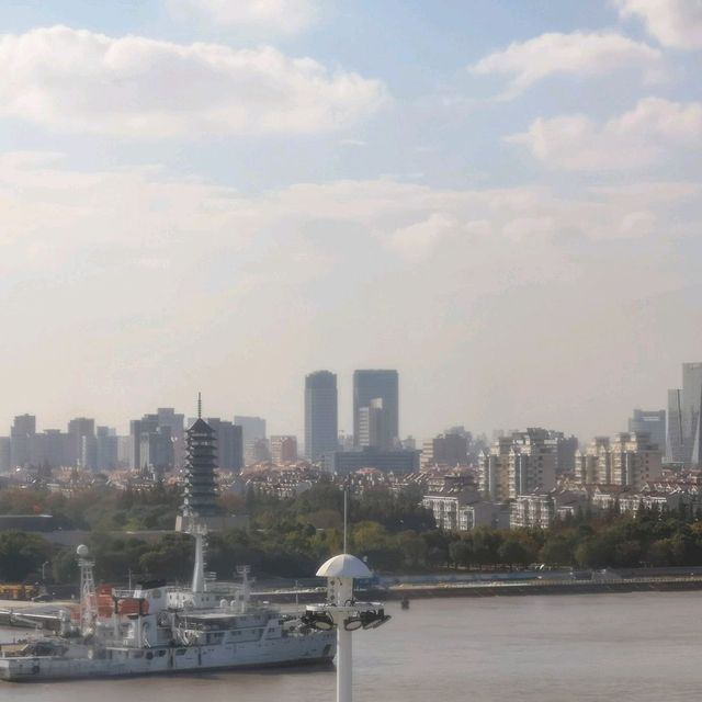 Sunset at shanghai Wusongkou Port