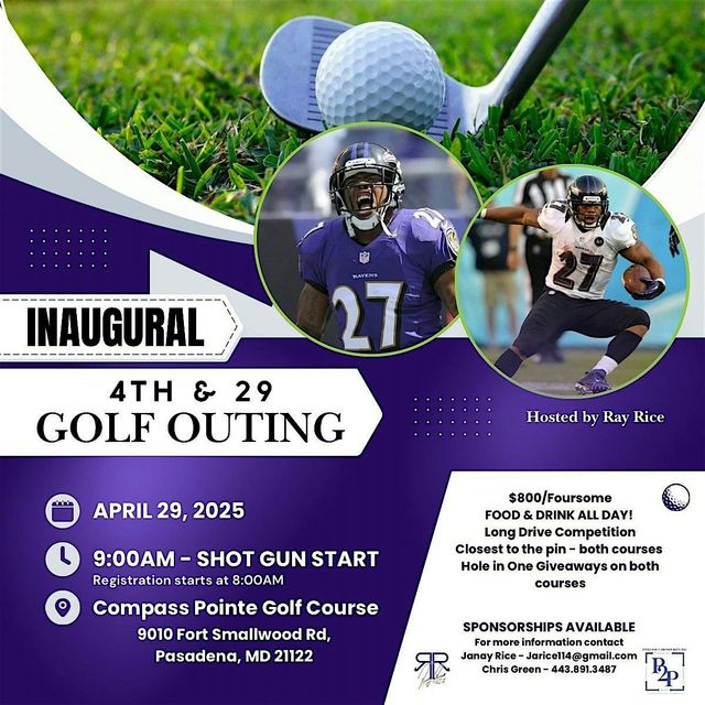 Inaugural 4th and 29 Golf Outing hosted by Ray Rice | Compass Pointe Golf Courses