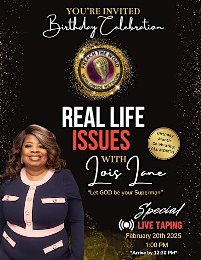 Special Live Taping Audience Seating: Real Life Issues with Lois Lane | 3300 Holcomb Bridge Rd