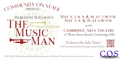 COS Presents THE MUSIC MAN: Friday May 2nd 7:30pm | The Cambridge Arts Theatre