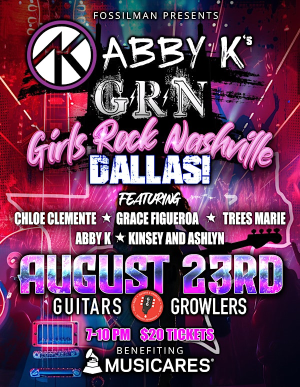 Abby K's Girls Rock Nashville - Dallas! | Guitars & Growlers Richardson