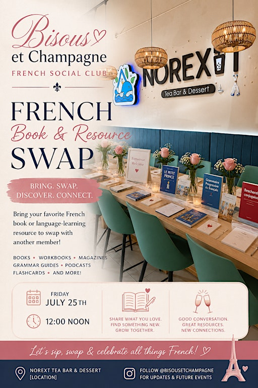 French Book & Resource Swap | Norexit Tea Bar & Dessert