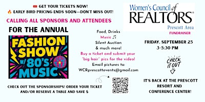 WCR Annual Fashion Show fundraiser event! Get your early bird tickets now | Prescott Resort & Conference Center