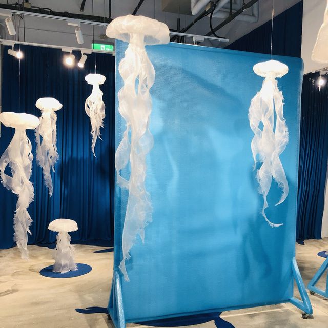 💙🤍815Art纖維藝術創作展《水母和朋友們》📍REHOW LIVING LAB 反覆生活實驗室♻️