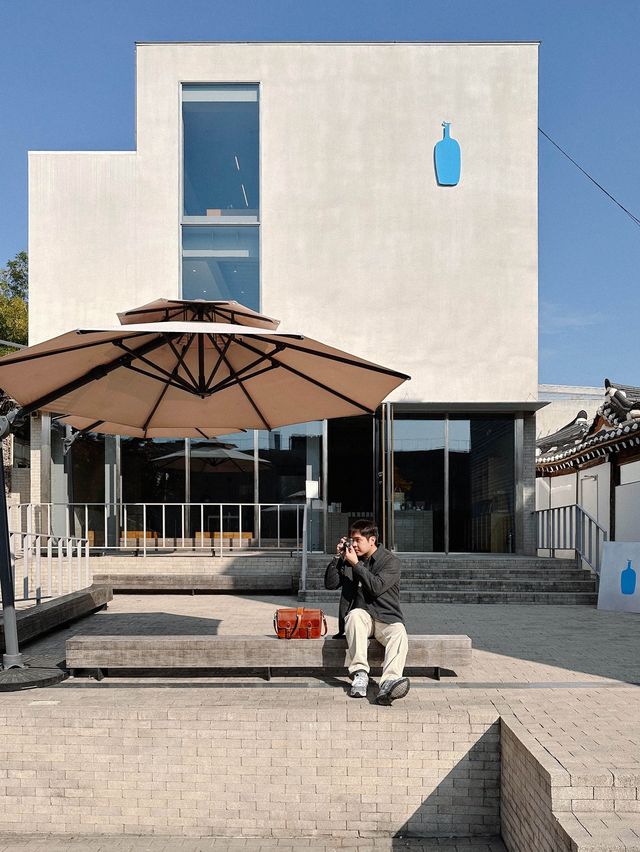 Blue Bottle Samcheong ร้านน่ารักใกล้ Bukchon