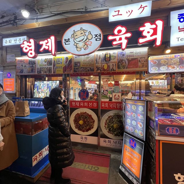 韓国/ソウル【鍾路5街】広蔵市場！ユッケ専門店のご紹介❤️‍🔥