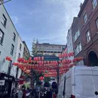 英國倫敦遊記 China Town 富有滿滿特色的紅色燈籠 