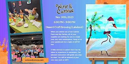 Xmas Swan - Paint & Sip Event | Dissent Craft Brewing Company