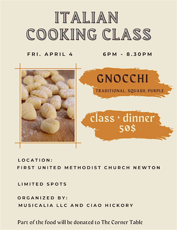 Italian Cooking Class - Hickory | First United Methodist Church