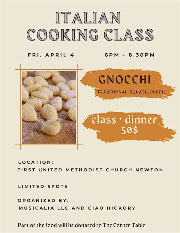Italian Cooking Class - Hickory | First United Methodist Church