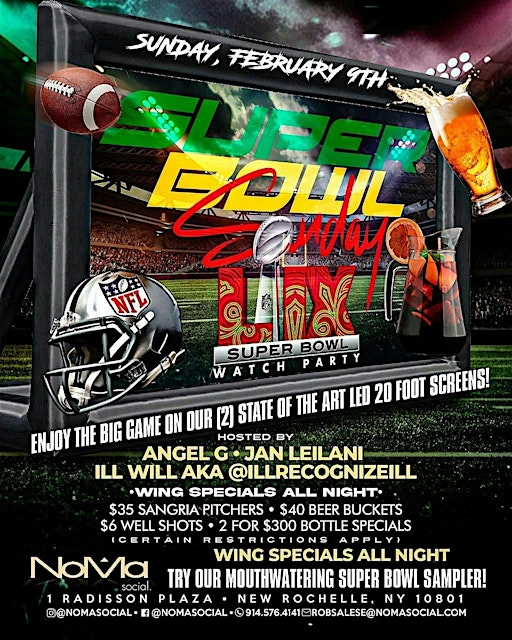 Super Bowl Sunday Watch Party @ NoMa Social (Hosted By Angel G) | NoMa Social