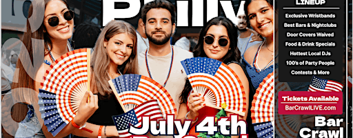 Official July 4th Bar Crawl Philadelphia Independence Day Bar Crawl LIVE | Woody's