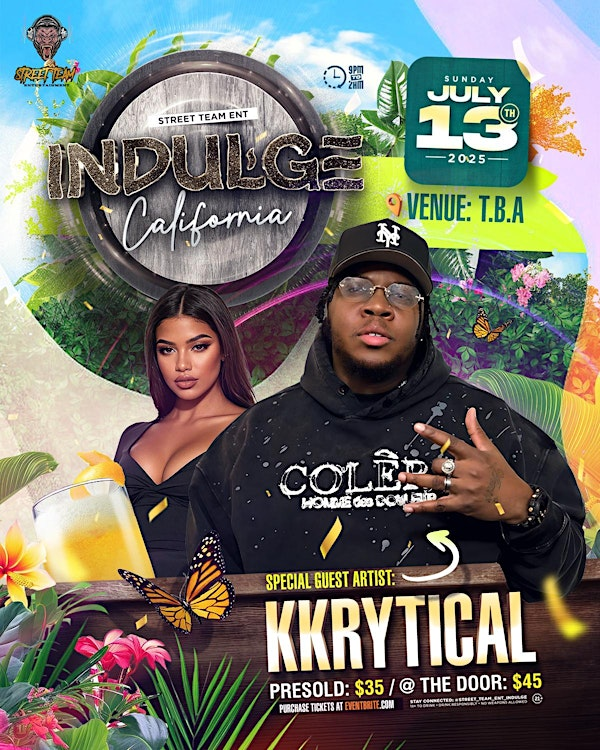 “Indulge” brought to you by Street Team Ent. 7/13/25 9pm-2am | Starlight Ballroom