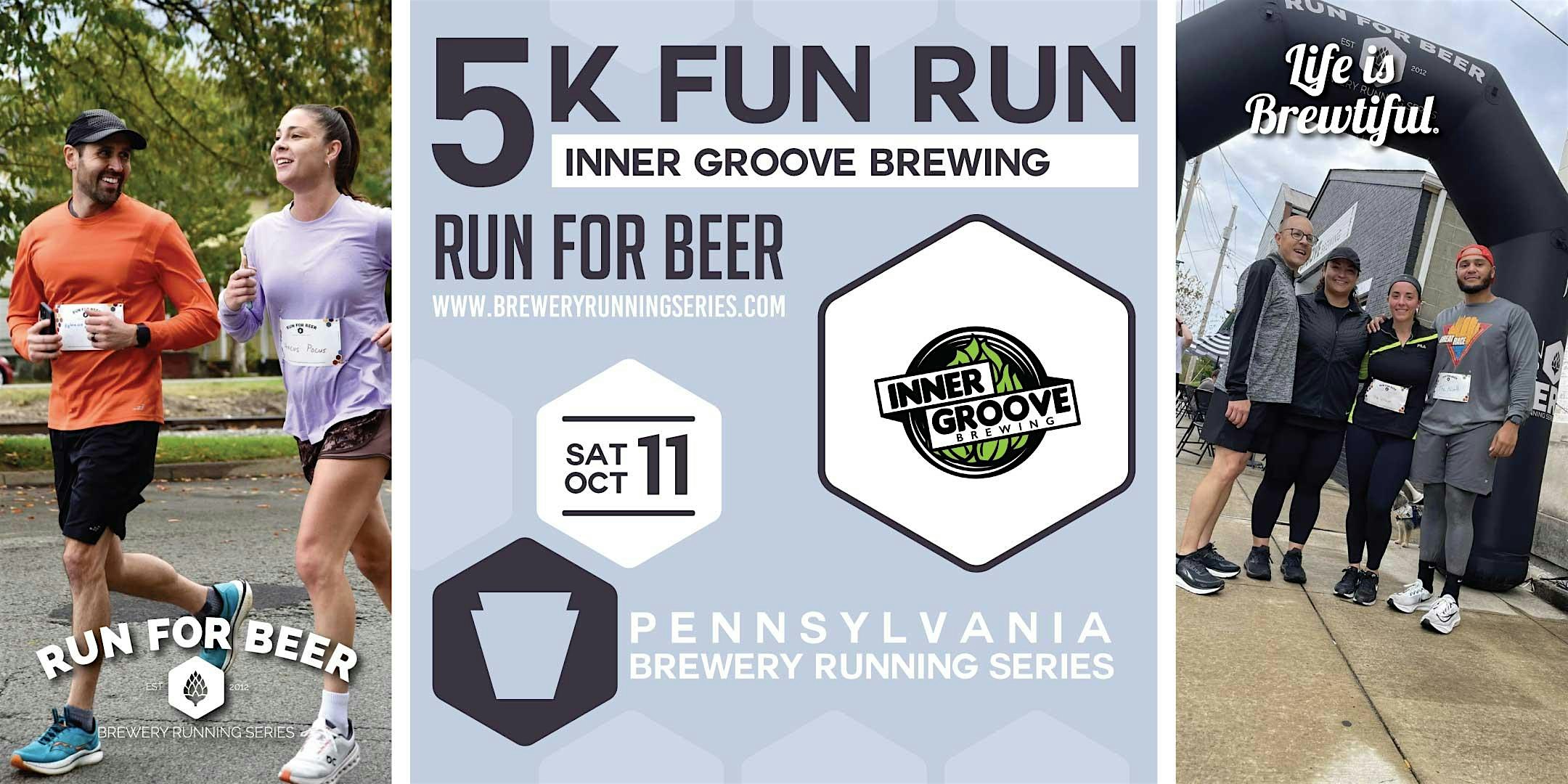5k Beer Run x Inner Groove | 2025 PA Brewery Running Series | Inner Groove Brewing - Verona