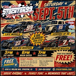 KIDS 10 & UNDER FREE September 5th at Stockton 99 Speedway! | Stockton 99 Speedway