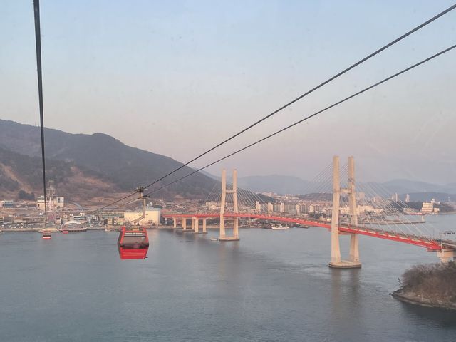 사천바다케이블카에서 즐기는 예쁜 노을🌅