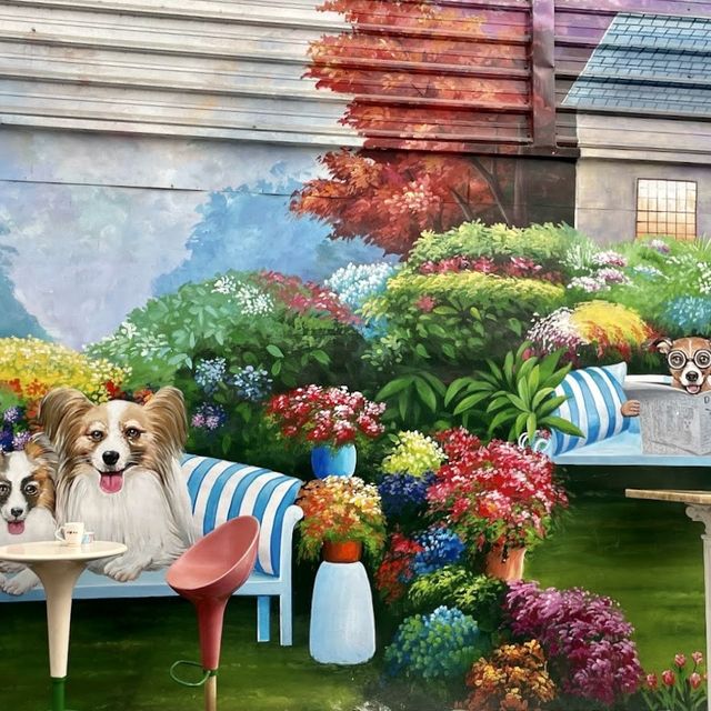 彰化忠權社區 🖌 有各種可愛的彩繪🖍狗狗🐶與你合照📷