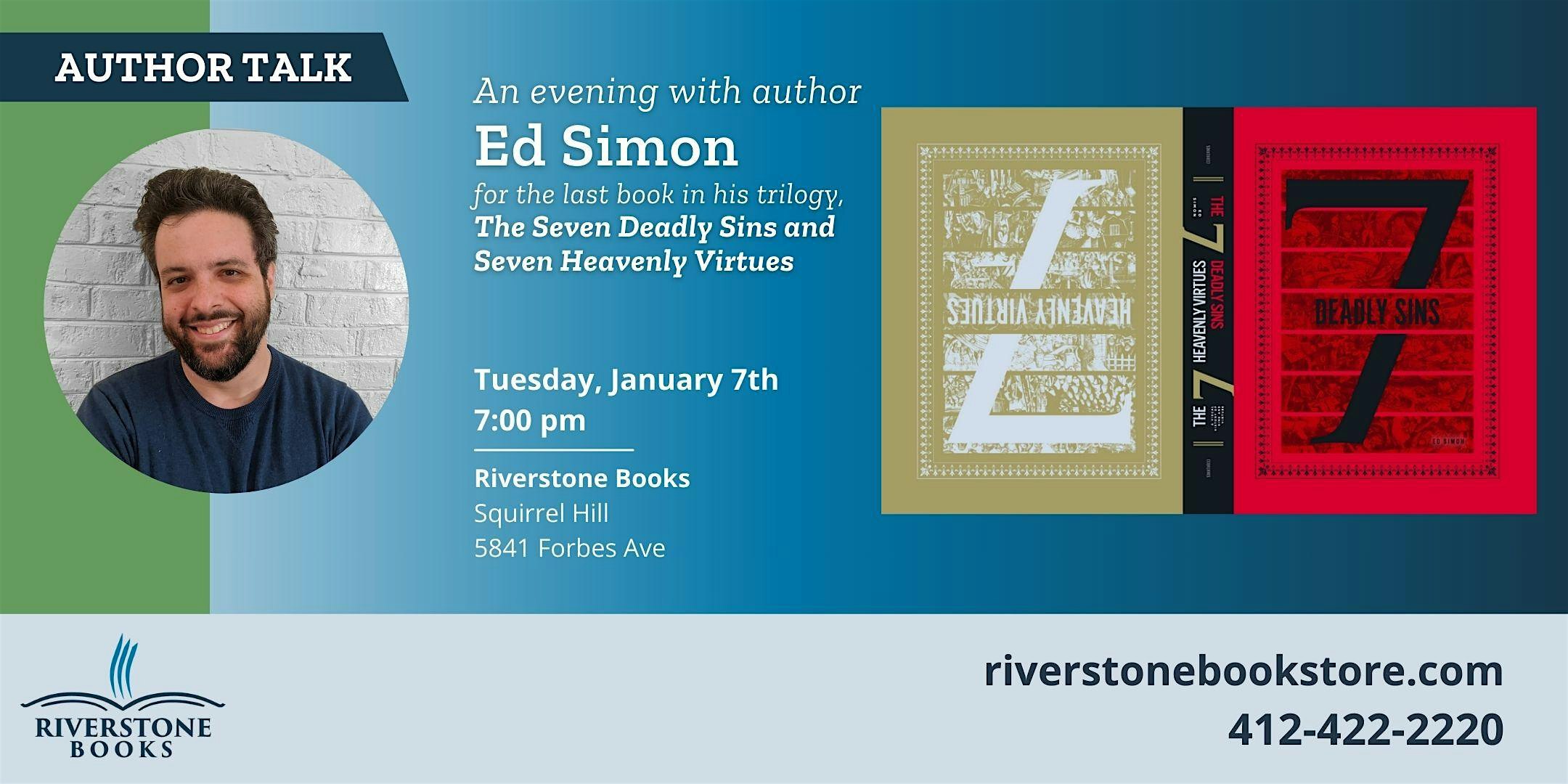 An Evening with Author Ed Simon | Riverstone Books
