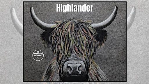 Charcoal Drawing Event "Highlander" in Milton | 59er Bar & Grill