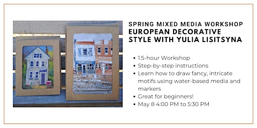 Spring Watercolour Workshop: European Decorative Style with Yulia Lisitsyna | Wallack's Art Supplies and Framing